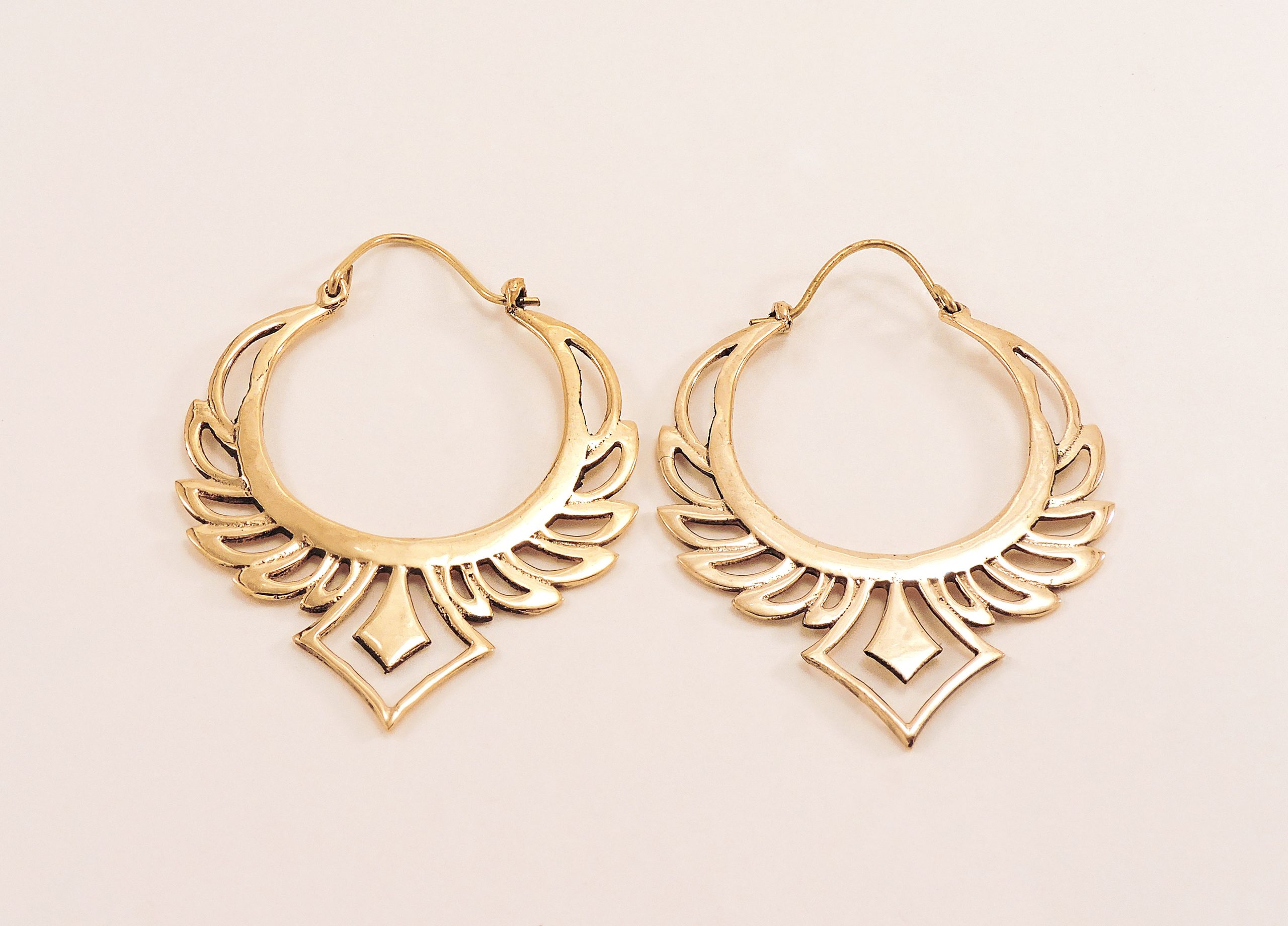 Boucles d'oreilles en laiton doré