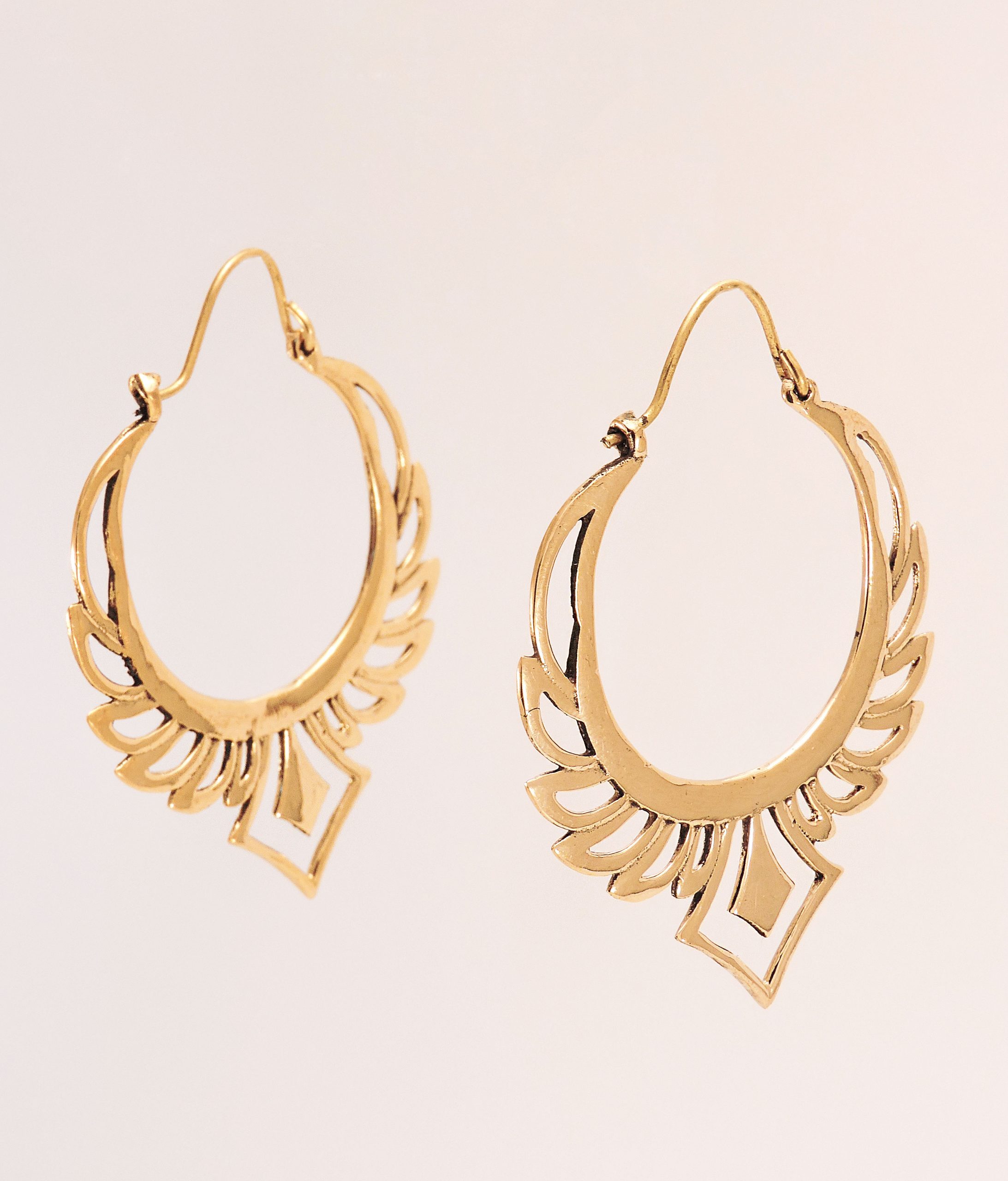 Boucles d'oreilles en laiton doré