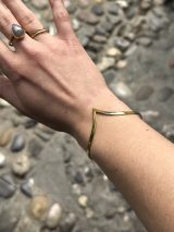 bracelet jonc laiton doré