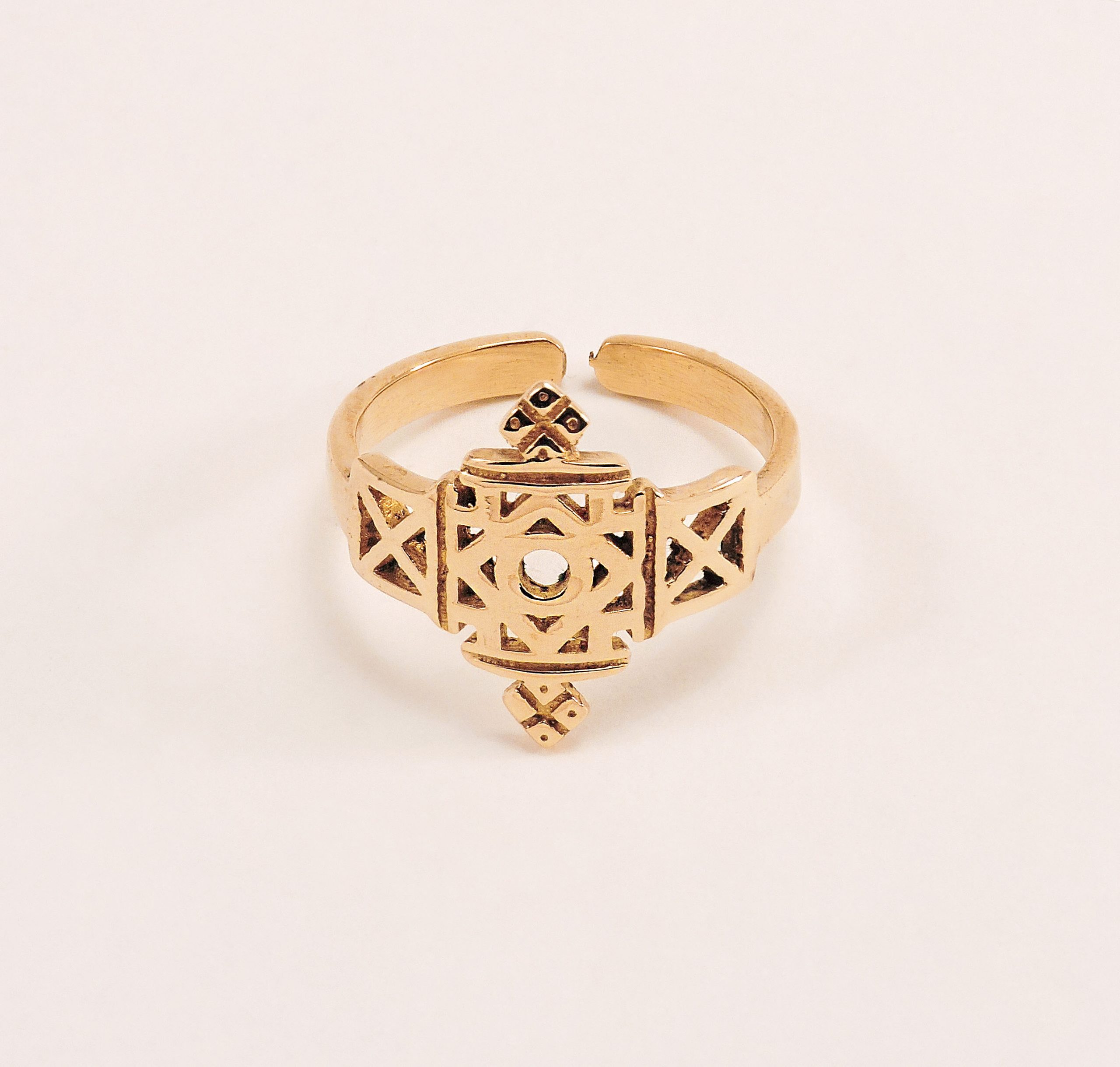 bague bohème réglable dorée