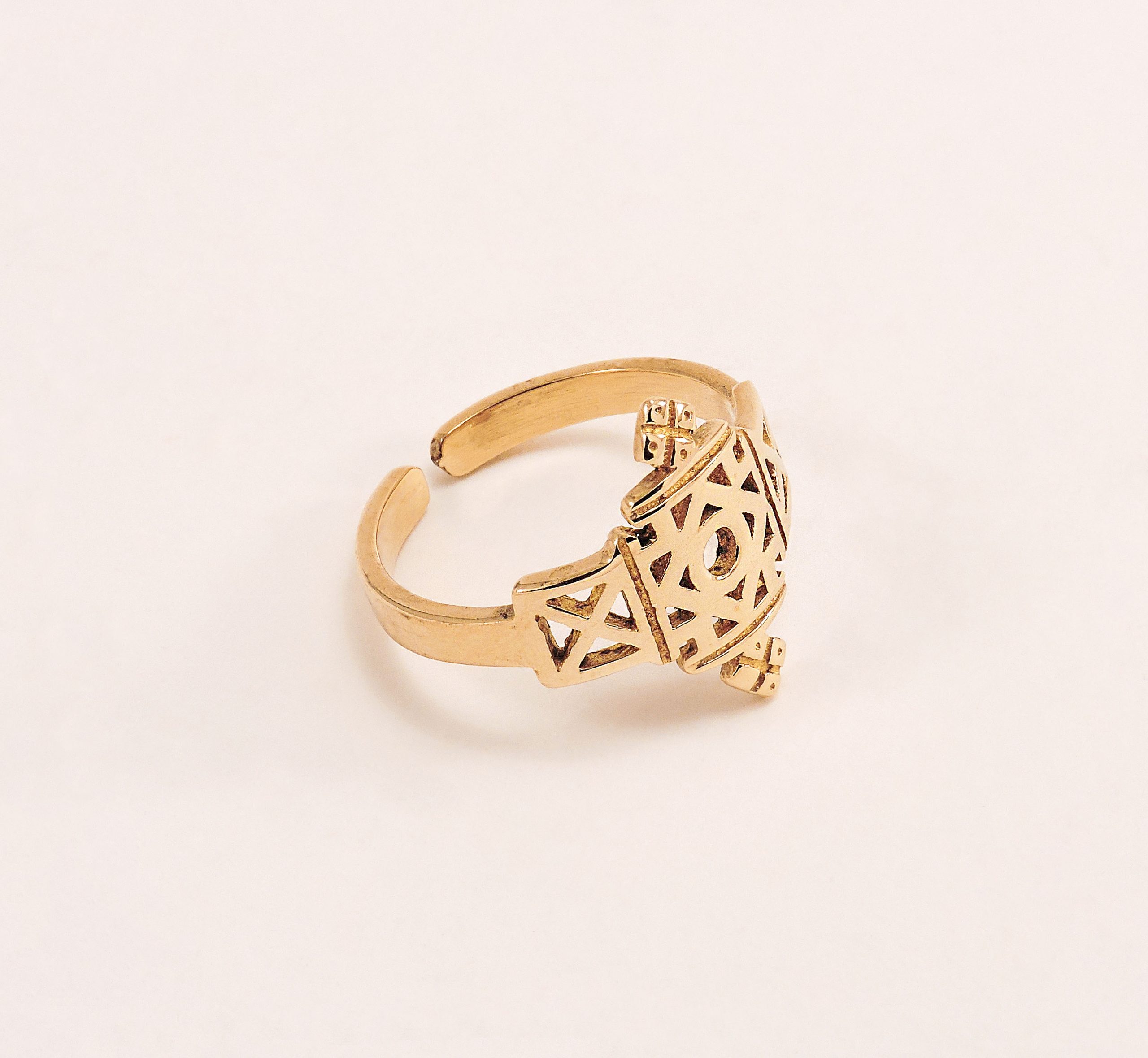 bague bohème réglable dorée