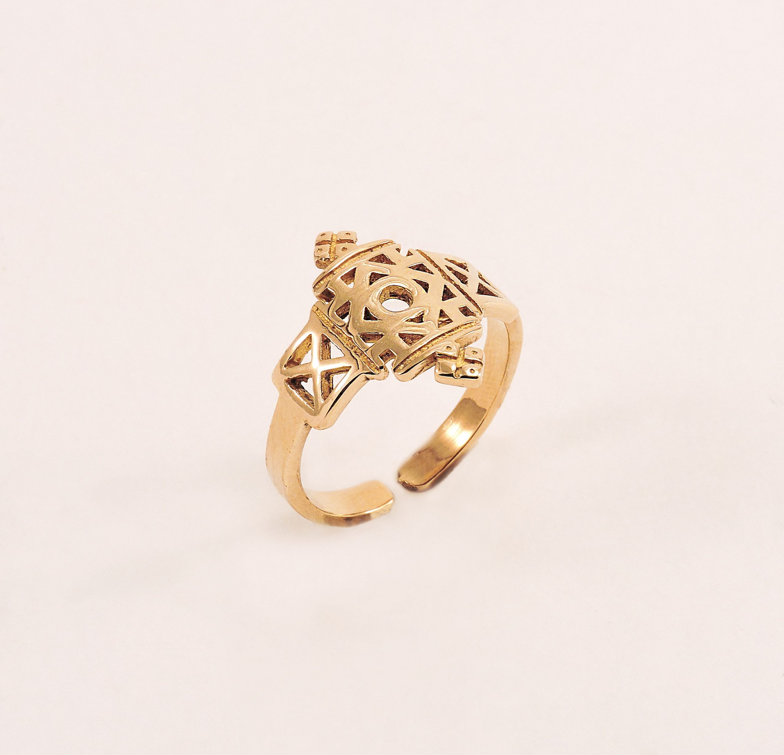 bague bohème réglable dorée