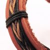 Bracelet en cuir et cordon pour homme couleurs foncées