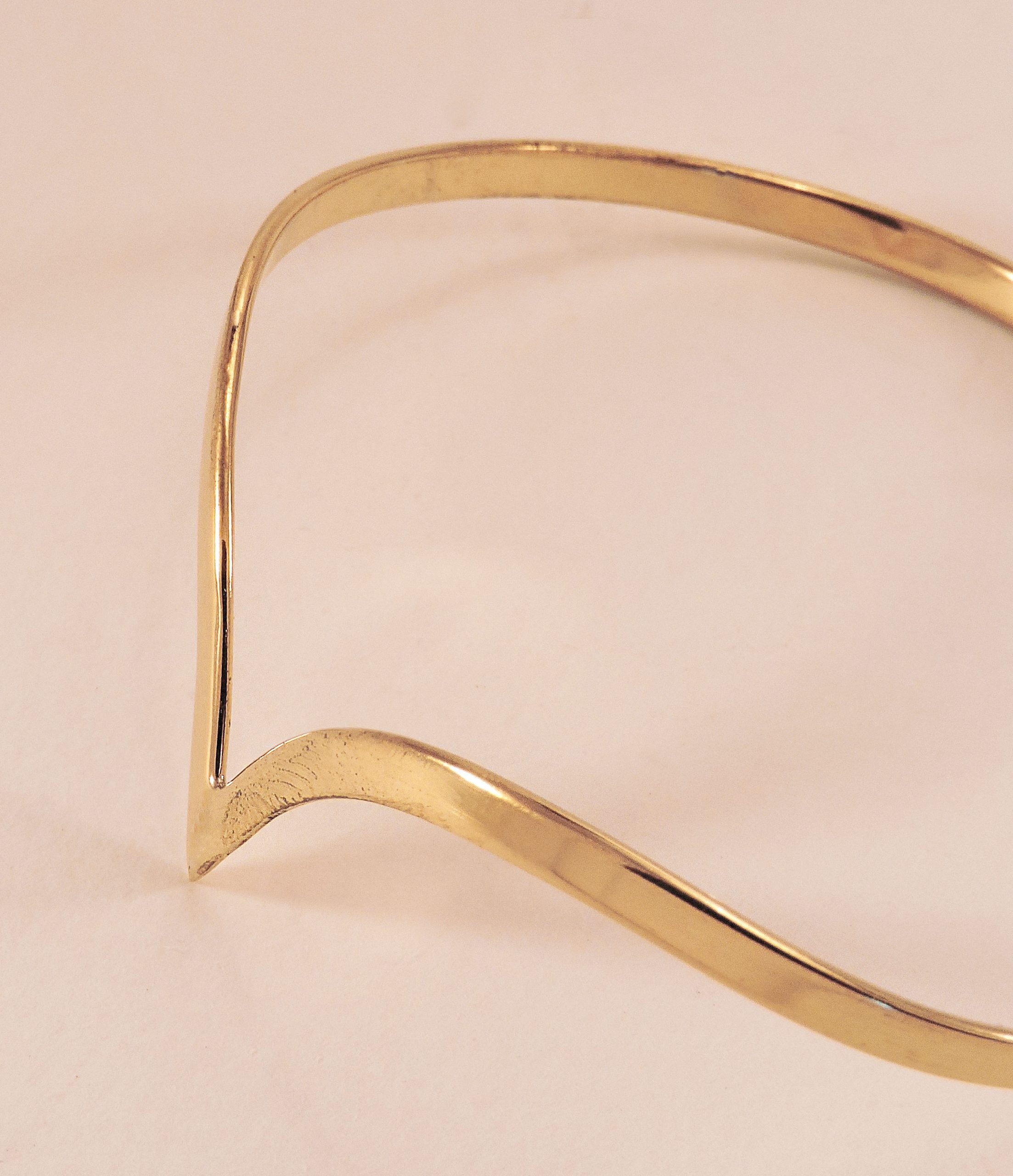 bracelet jonc laiton doré