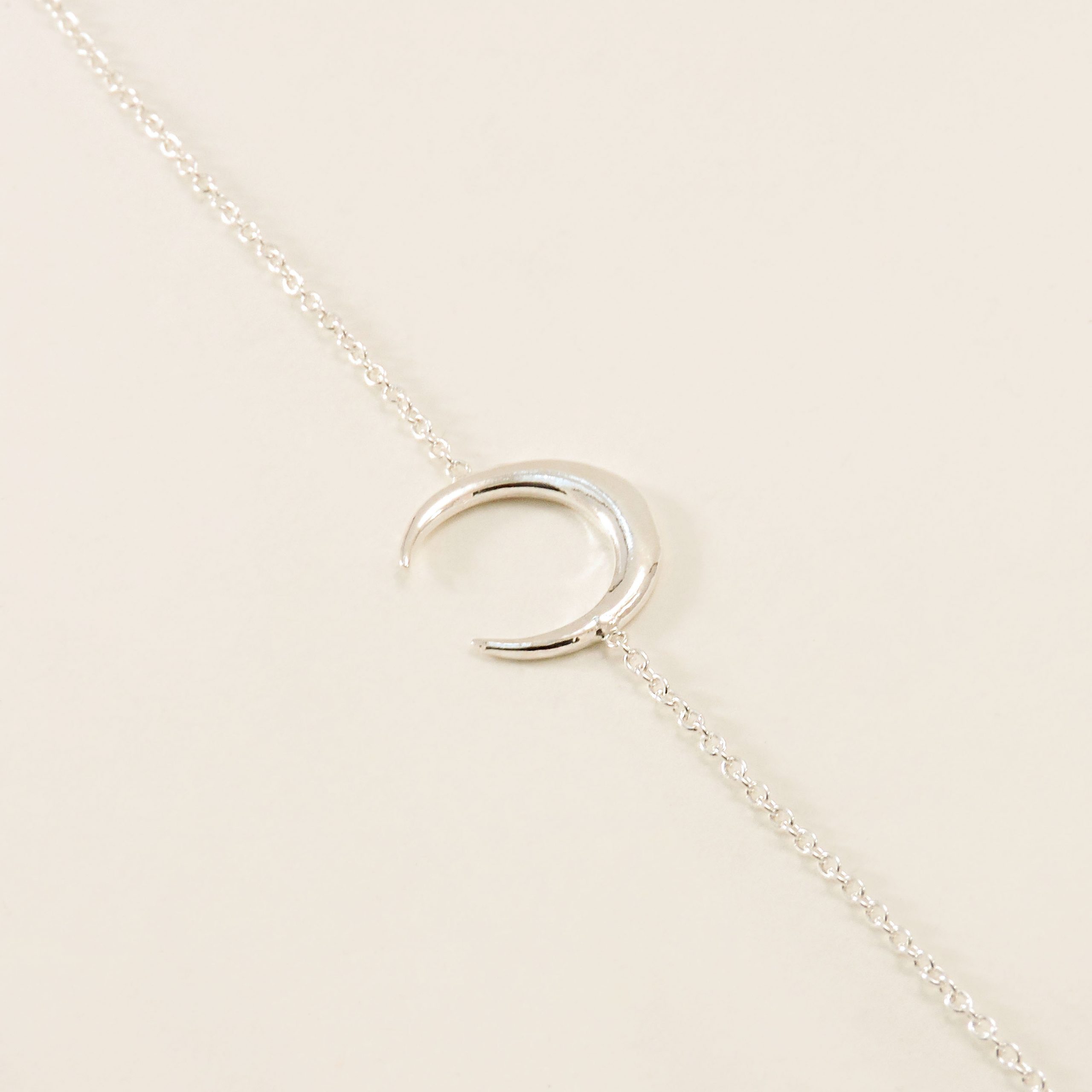 Bracelet en argent 925 motif lune