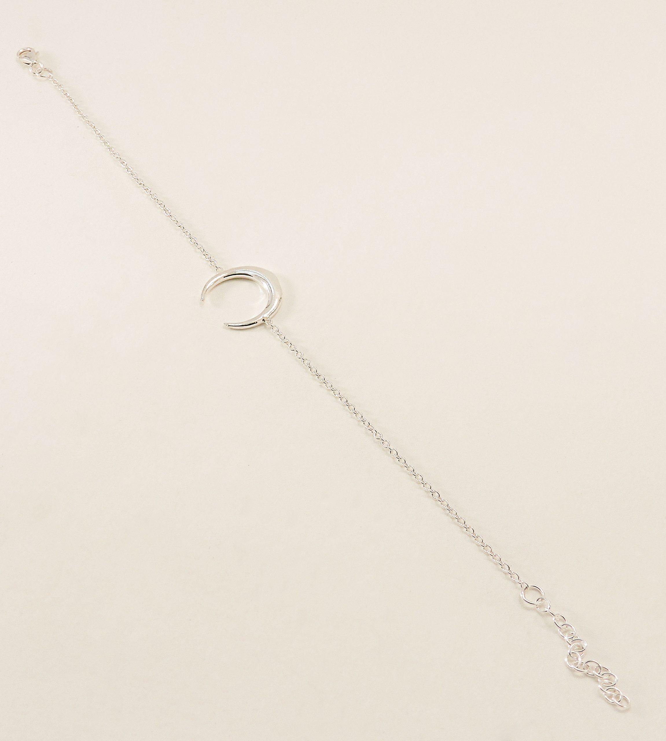 Bracelet en argent 925 motif lune