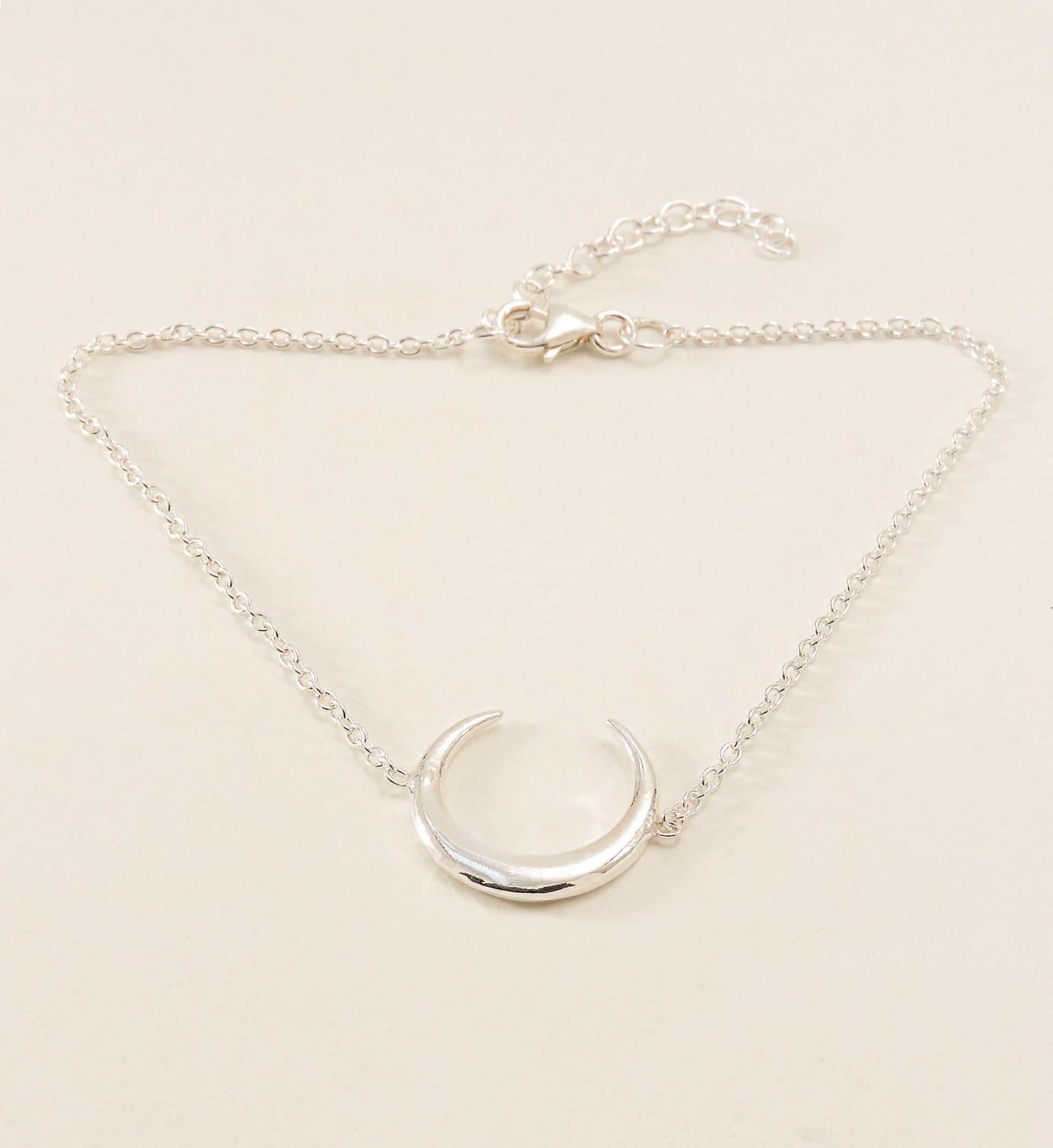 Bracelet en argent 925 motif lune